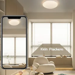 NETTLIFE Plafonnier LED Lampe de à Coucher Ciel Étoilé Intensité Variable avec Télécommande 37 W Lampe de d'Enfant 28 cm pour