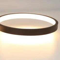 NETTLIFE Plafonnier LED moderne à intensité variable, noir, 88cm, 55 W, avec télécommande, Dimmable 4 Lampes , Design Moderne