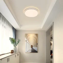 NETTLIFE Plafonnier LED Moderne Rond 27cm Ciel Étoilé Intensité Variable avec Télécommande Lampe de 23W pour Cuisine Couloir