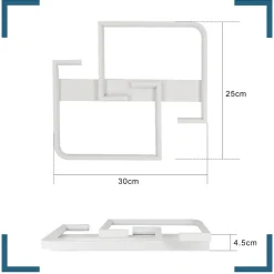 NETTLIFE Plafonnier LED Moderne 19W, 30 cm Lampe Blanc Chaud 3000 K Design pour Intérieur Couloir Chambre Cuisine Salon Studio