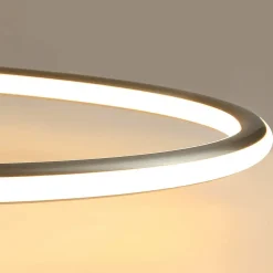 NETTLIFE Plafonnier led nettlife, plafonnier de salon, design moderne avec anneaux lumière blanche chaude 3000k 29w 62,5 cm