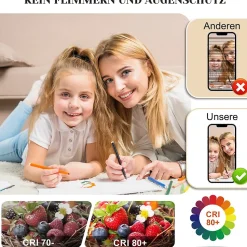 NETTLIFE Plafonnier LED Noir Intensité Variable 80 cm Salon 78W Moderne avec Télécommande Design Idéal pour Salle à Manger Bureau