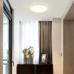 NETTLIFE Plafonnier LED plat 18 cm - 15 W, Blanc, 4000 K - Éclairage moderne cuisine, couloir, chambre