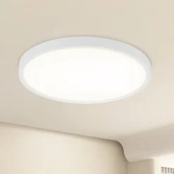 NETTLIFE Plafonnier LED plat 18 cm - 15 W, Blanc, 4000 K - Éclairage moderne cuisine, couloir, chambre