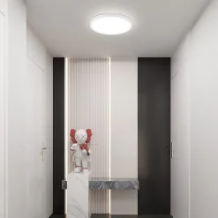 NETTLIFE Plafonnier LED plat 18 cm - 15 W, Blanc, 6000 K - Éclairage moderne cuisine, couloir, chambre