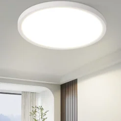 NETTLIFE Plafonnier LED Plat Pour Chambre à Coucher 18 Cm 15w Non Dimmable Blanc Chaud 4000 K