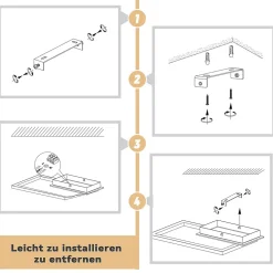 NETTLIFE plafonnier LED plafonnier moderne 12W bois 3000K