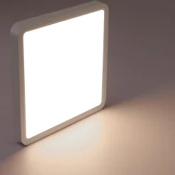 NETTLIFE Plafonnier LED Plat - 23CM 18W Lampe de Cuisine Carrée Chambre de Salle de Bain 4000K pour Salle de Bain Cuisine Couloir