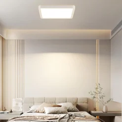 NETTLIFE Plafonnier LED Plat - 23CM 18W Lampe de Cuisine Carrée Chambre de Salle de Bain 4000K pour Salle de Bain Cuisine Couloir