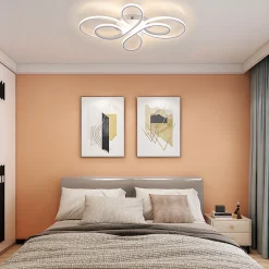 NETTLIFE Plafonnier LED plafonnier salon : 30W 40cm lampe cuisine plafonnier en blanc 3000K