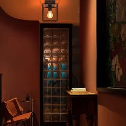 NETTLIFE Plafonnier LED Rétro Noir Lampe Industrielle pour Chambre Salon Lampe Vintage en Métal pour Couloir Salle à Manger 40 W