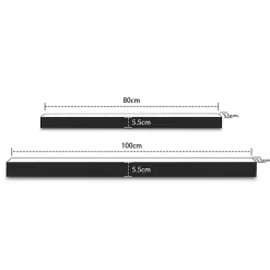 NETTLIFE Plafonnier LED Salon - Lampe 25W Noir Long 80cm Panneau de Lampe Intensité Variable avec Télécommande Moderne