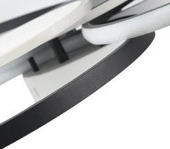 NETTLIFE Plafonnier LED Salon - Grande lampe de salon moderne 94 cm dimmable 72 W avec télécommande pour chambre bureau cuisine