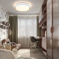 NETTLIFE Plafonnier LED 18W 30cm à Coucher Dimmable avec Télécommande Cuisine Lampe de Cuisine Moderne Ronde pour Couloir de