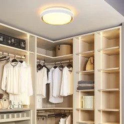 NETTLIFE Plafonnier LED 18W 30cm à Coucher Dimmable avec Télécommande Cuisine Lampe de Cuisine Moderne Ronde pour Couloir de