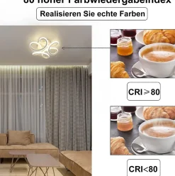 NETTLIFE Plafonnier LED 17W, 3000K 27x12cm Petite Lampe de Couloir Moderne Blanc Chaud Blanc Géométrie Design pour Studio Entrée