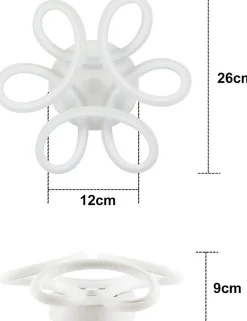 NETTLIFE Plafonnier LED 17W, 3000K 27x12cm Petite Lampe de Couloir Moderne Blanc Chaud Blanc Géométrie Design pour Studio Entrée