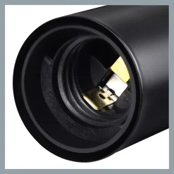 NETTLIFE Plafonnier plafonnier noir vintage E27 4 ampoules rétro métal Sans ampoules