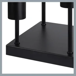 NETTLIFE Plafonnier plafonnier noir vintage E27 4 ampoules rétro métal Sans ampoules