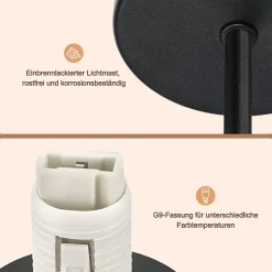 NETTLIFE Plafonnier salon plafonnier vintage - lampe de cuisine blanche abat-jour papier design industriel G9