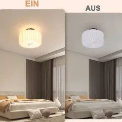 NETTLIFE Plafonnier salon plafonnier vintage - lampe de cuisine blanche abat-jour papier design industriel G9