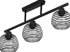 NETTLIFE Plafonnier Vintage Rétro 25W E27 Lampe Industrielle Lampe Design Noire pour Salon Salle à Manger Salle d'étude