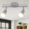 NETTLIFE Spot de plafond LED orientable GU10 spots de plafond 2 lampes salon industriel