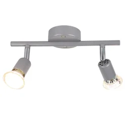 NETTLIFE Spot de plafond LED orientable GU10 spots de plafond 2 lampes salon industriel