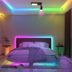 NETTLIFE Spot de plafond 1 ampoule GU10 chambre 3000k 20W lampe de cuisine noir blanc chaud orientable