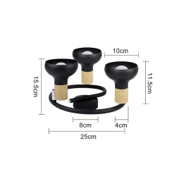 NETTLIFE Spot de plafond 3 flammes E14 plafonnier vintage orientable pour couloir salon