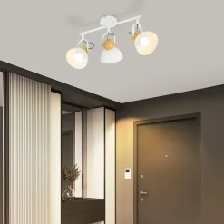 NETTLIFE Spot de plafond vintage noir E27 orientable lampe de couloir rétro métal industriel orientable