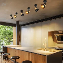 NETTLIFE Spot de plafond vintage noir E27 orientable rétro entrée salon chambre