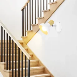 NETTLIFE Spot de plafond 1 flamme plafonnier blanc spot de couloir industriel E14 intérieur orientable