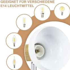 NETTLIFE Spot de plafond 1 flamme plafonnier blanc spot de couloir industriel E14 intérieur orientable