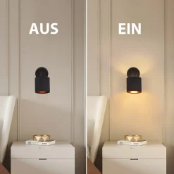 NETTLIFE Spot de Plafond MAX.40W Plafonnier Noir Vintage E14 Spot Mural Écran en Tissu pour Salon Chambre,Sans Ampoule