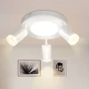 NETTLIFE Spot de plafond 3 ampoules GU10 20W chambre 3000k lampe de cuisine métal orientable