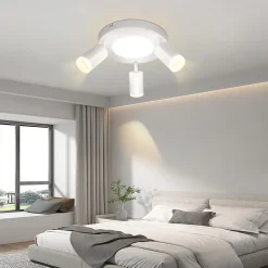 NETTLIFE Spot de plafond 3 ampoules GU10 20W chambre 3000k lampe de cuisine métal orientable