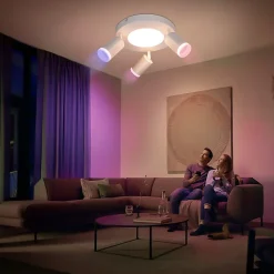 NETTLIFE Spot de plafond 3 ampoules GU10 20W chambre 3000k lampe de cuisine métal orientable