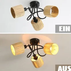 NETTLIFE Spot De Plafond 3 Feux Plafonnier Couloir - Plafonnier Vintage