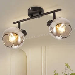 NETTLIFE Spot de plafond spots de plafond noirs GU10-2 moderne