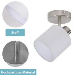 NETTLIFE Spot E14 Max 40 W Couloir Moderne Nickel Applique Murale Lampe pour Salon Chambre Cuisine