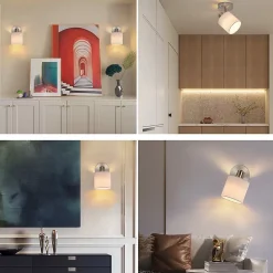 NETTLIFE Spot E14 Max 40 W Couloir Moderne Nickel Applique Murale Lampe pour Salon Chambre Cuisine