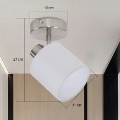 NETTLIFE Spot E14 Max 40 W Couloir Moderne Nickel Applique Murale Lampe pour Salon Chambre Cuisine