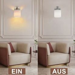 NETTLIFE Spot E14 Max 40 W Couloir Moderne Nickel Applique Murale Lampe pour Salon Chambre Cuisine