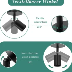 NETTLIFE Spot E27 noir lampe murale vintage lampe de cuisine pour salon, chambre à coucher Max.40 W