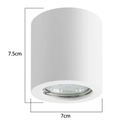 NETTLIFE Spot En Saillie Blanc Rond Gu10 Spots De Plafond Plâtre Moderne Petit 40w
