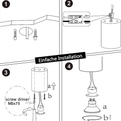 NETTLIFE Spot En Saillie Blanc Rond Gu10 Spots De Plafond Plâtre Moderne Petit 40w