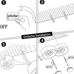 NETTLIFE Spot En Saillie Blanc Rond Couloir Plafonnier Gx53 2 Flammes Plafonnier Moderne En Max.10w