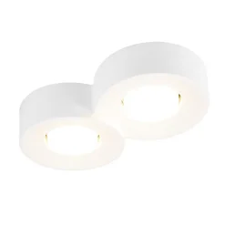 NETTLIFE Spot En Saillie Blanc Rond Couloir Plafonnier Gx53 2 Flammes Plafonnier Moderne En Max.10w