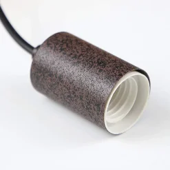 NETTLIFE Suspension 4 ampoules E27 Diam.80cm rétro avec poutre en bois Vintage pour salle à manger cuisine max.25W